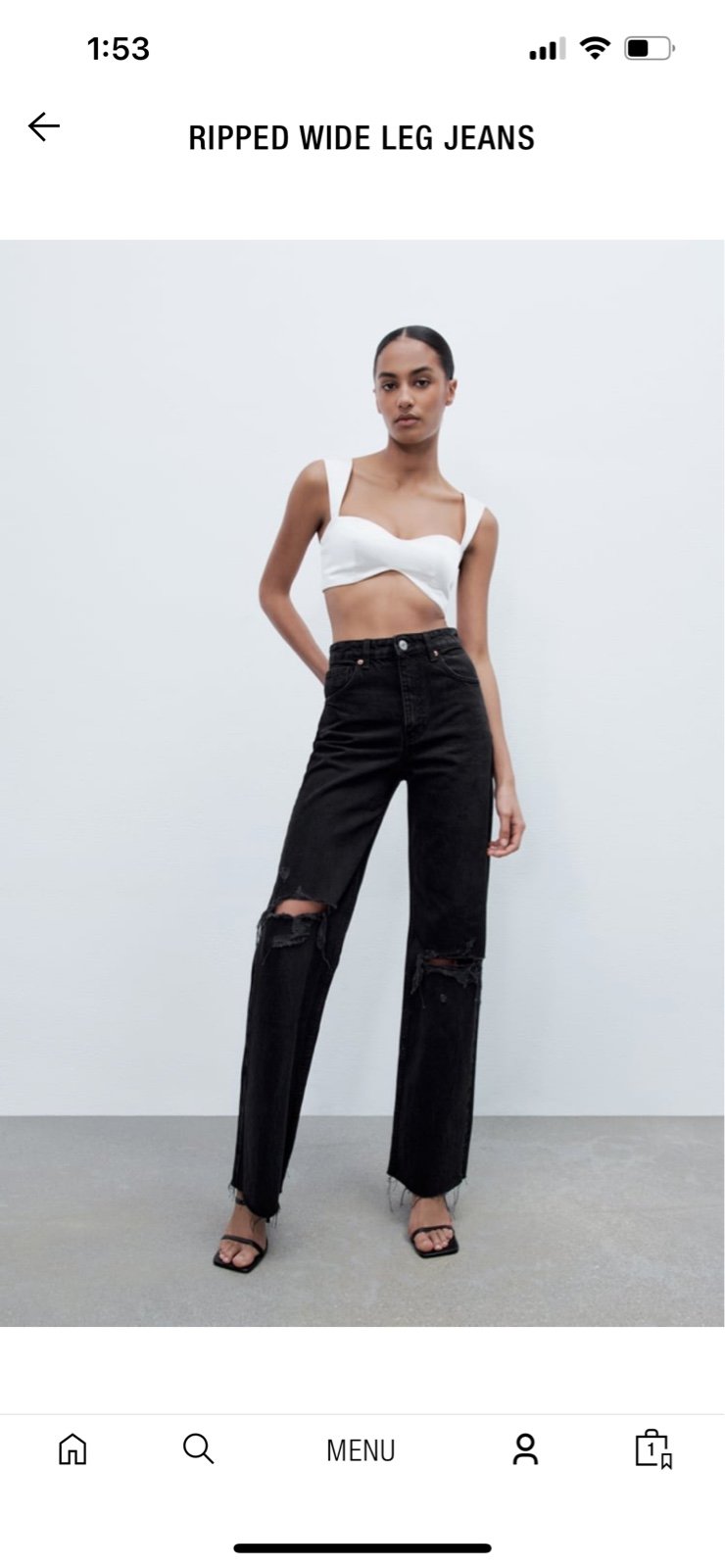 ZARA wide leg jeans