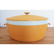 Sunfrost Yellow Therm-O-Ware Insulated Melamine Melmac Serving Bowl Lid Retro