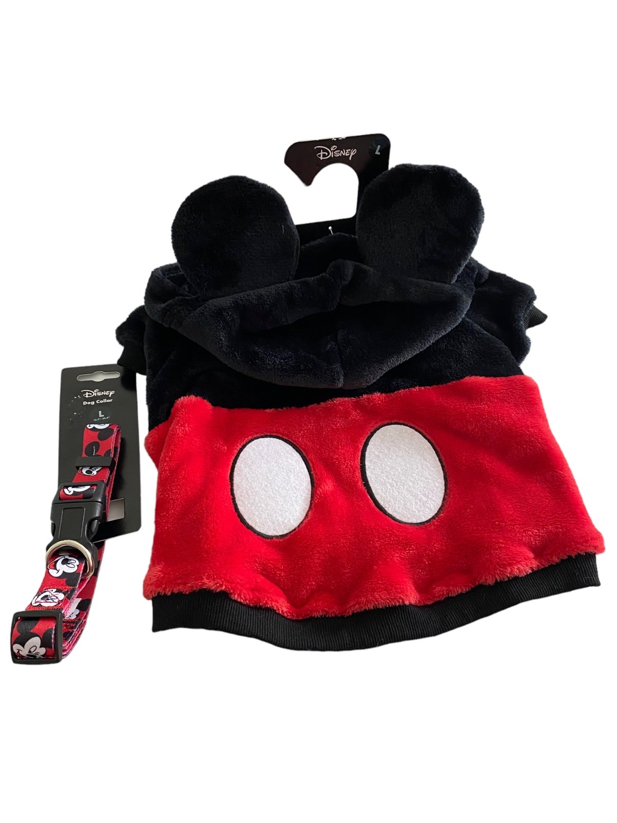 DISNEY Dog Mickey Mouse Costume and Collar Size: L