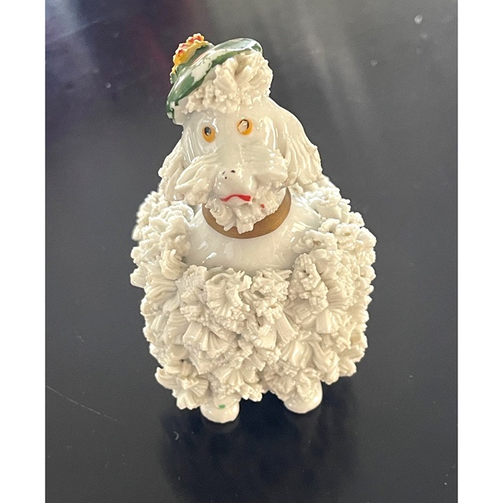 French Porcelain Spaghetti Poodle In Beret