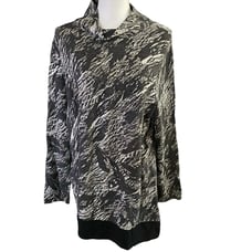 Nic + Zoe Plus Size 2X Mixed Media Ribbed Mock Neck Sweater
