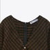 ZARA DRAPED PLAID DRESS BLACK / GREEN