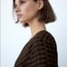 ZARA DRAPED PLAID DRESS BLACK / GREEN