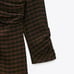ZARA DRAPED PLAID DRESS BLACK / GREEN