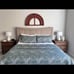 Upholstered king bed headboard with frame