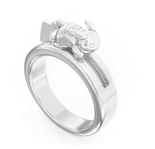 NEW Pokemon Pikachu & Eevee Tails: Running Pikachu Ring (size 8)