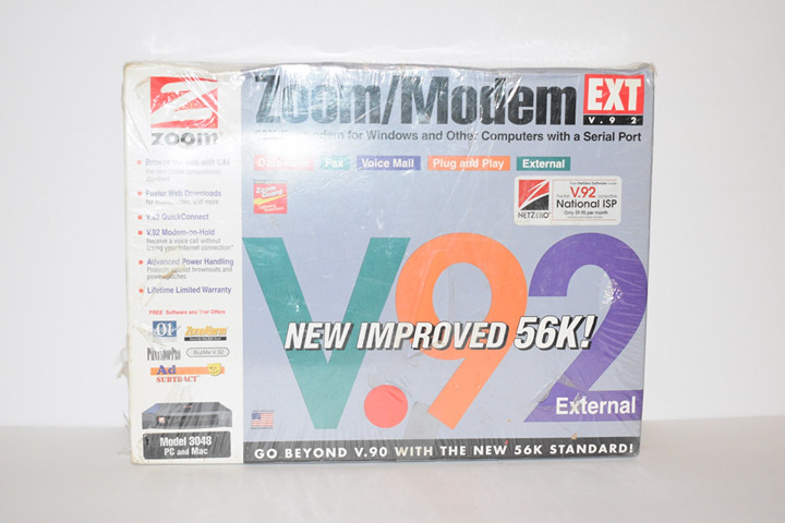 Zoom 3048 External RS-232 56K V.92 Faxmodem for Windows & Mac, Serial Port NEW!!