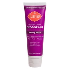 Lume Cream Deodorant Tube 3 OZ Full Size Peony Rose