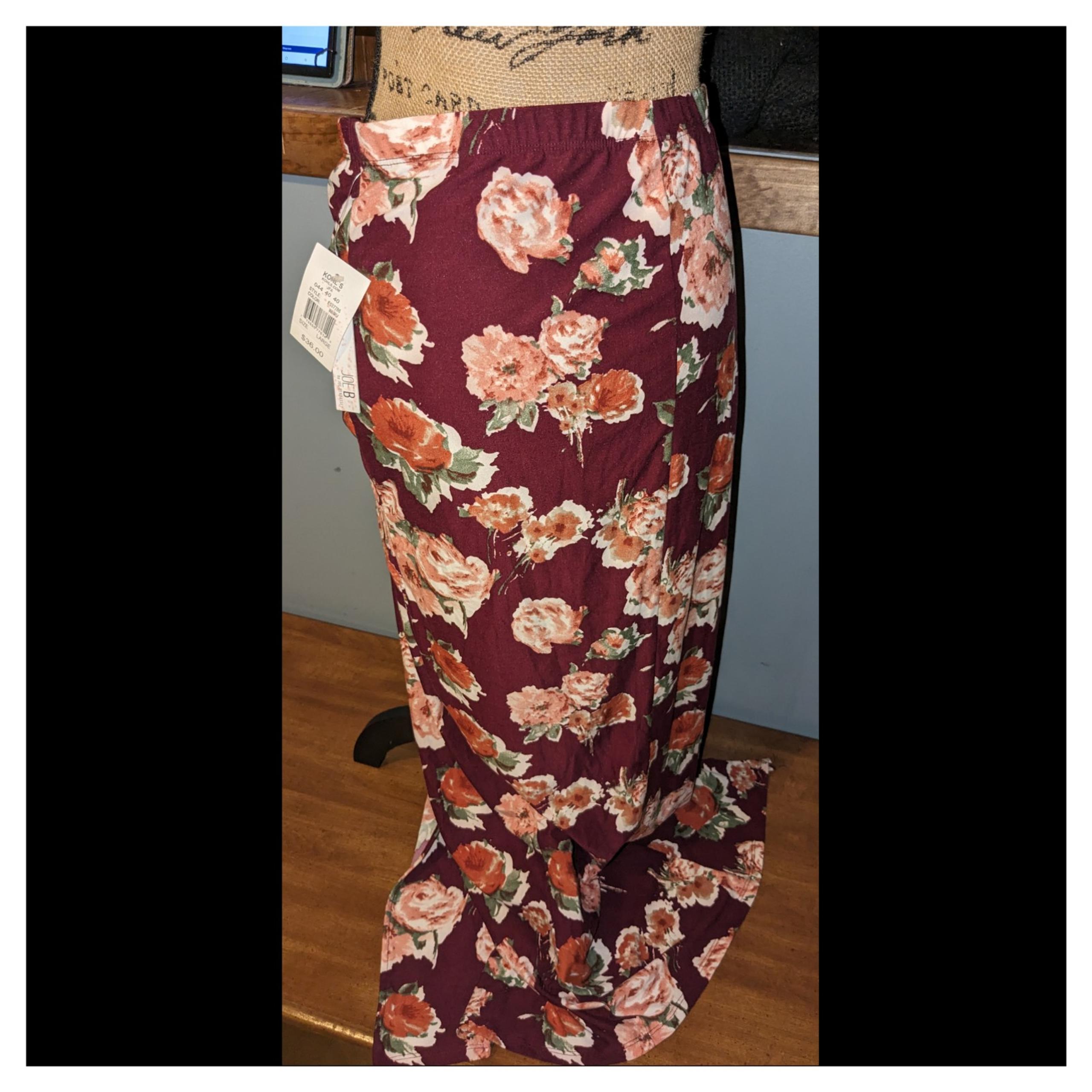 Joe B by Joe Benbasset Large Floral Maxi Skirt Large