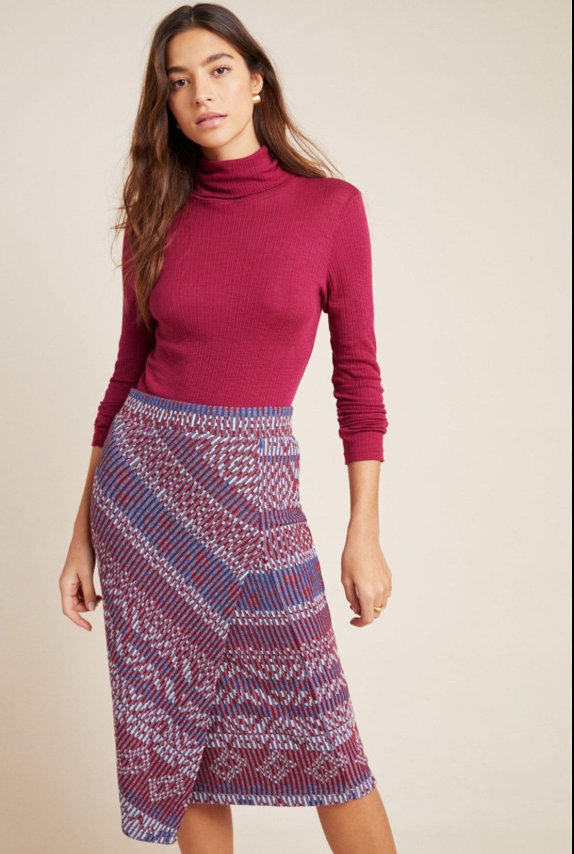 Anthropologie Maeve Carolina Knit Pencil Skirt XS