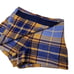 Free People Skort 4 Emmy Mini Menswear Wrap Shorts Skirt Plaid Boho Blue Combo