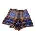 Free People Skort 4 Emmy Mini Menswear Wrap Shorts Skirt Plaid Boho Blue Combo