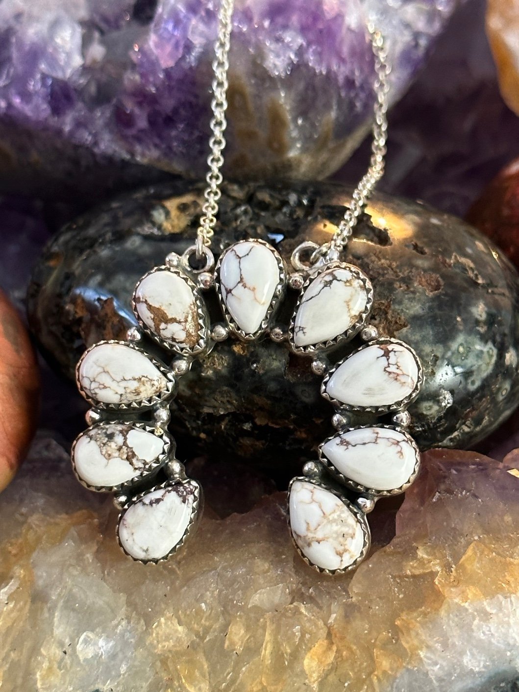 Wild horse naja southwestern sterling silver necklace