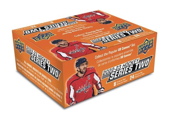 2022-23 Upper Deck Series 2 Hockey Cards - 24 regular packs, 8 cards per pack