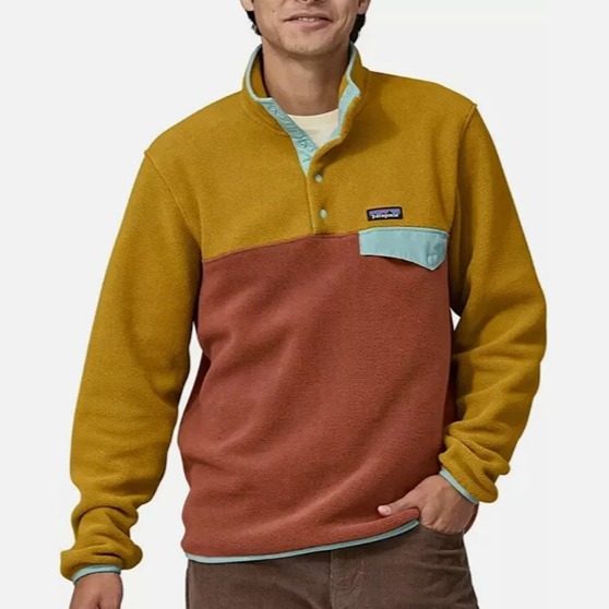 激安特価 Patagonia Sisu L Fleece Snap-T Lightweight Synchilla Mens スノーボード