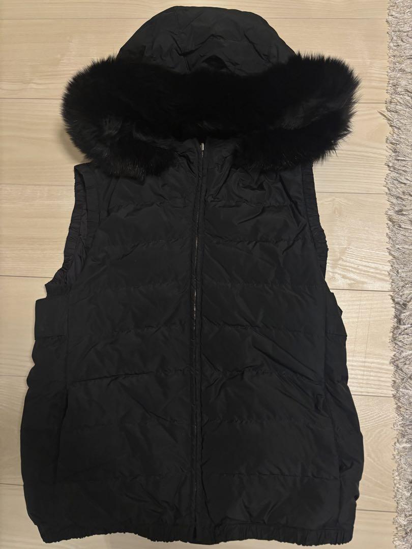 Max Mara Black Down Vest (with Fur)