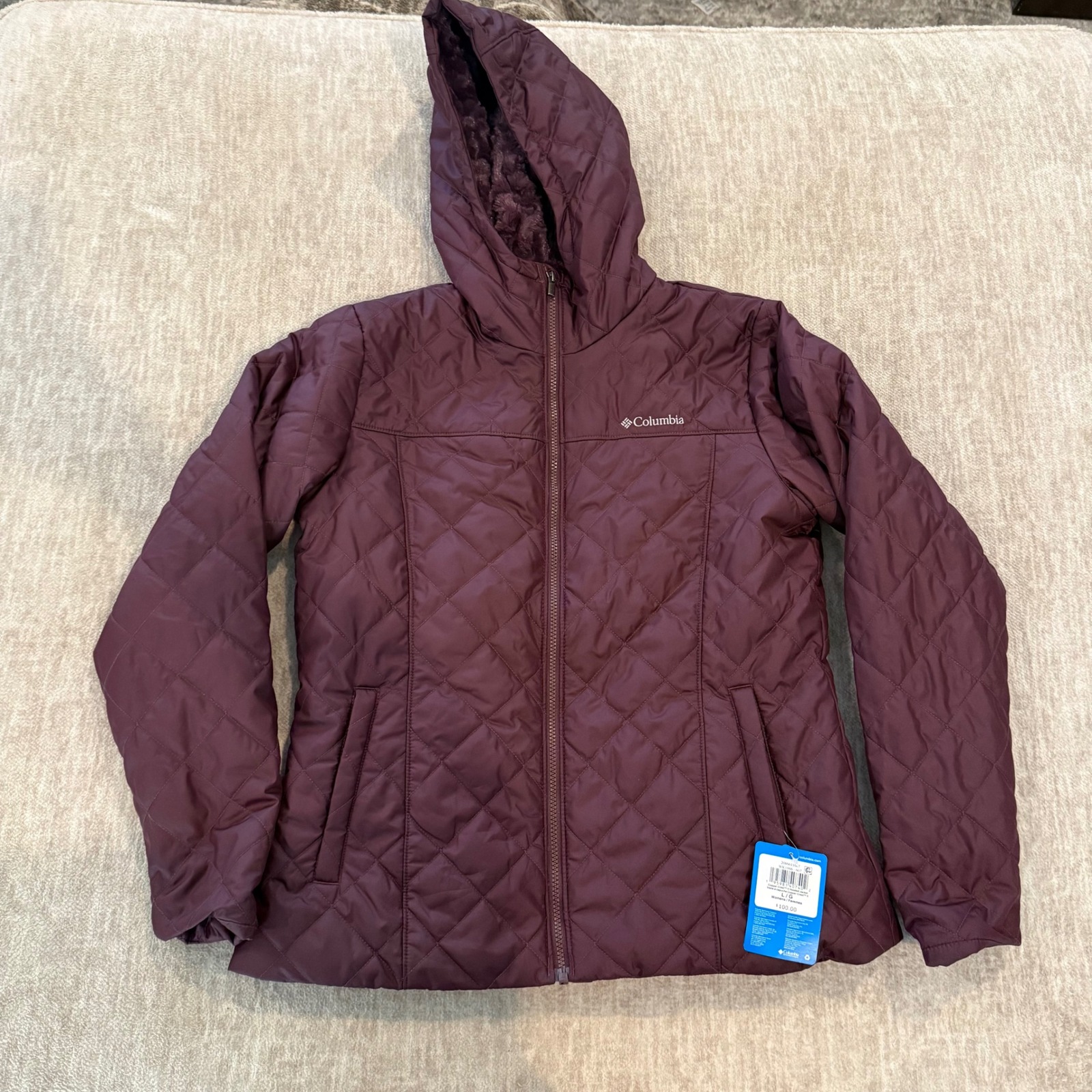 Columbia Womens L Crest II Hooded Jacket Omni-Shield Active Fit