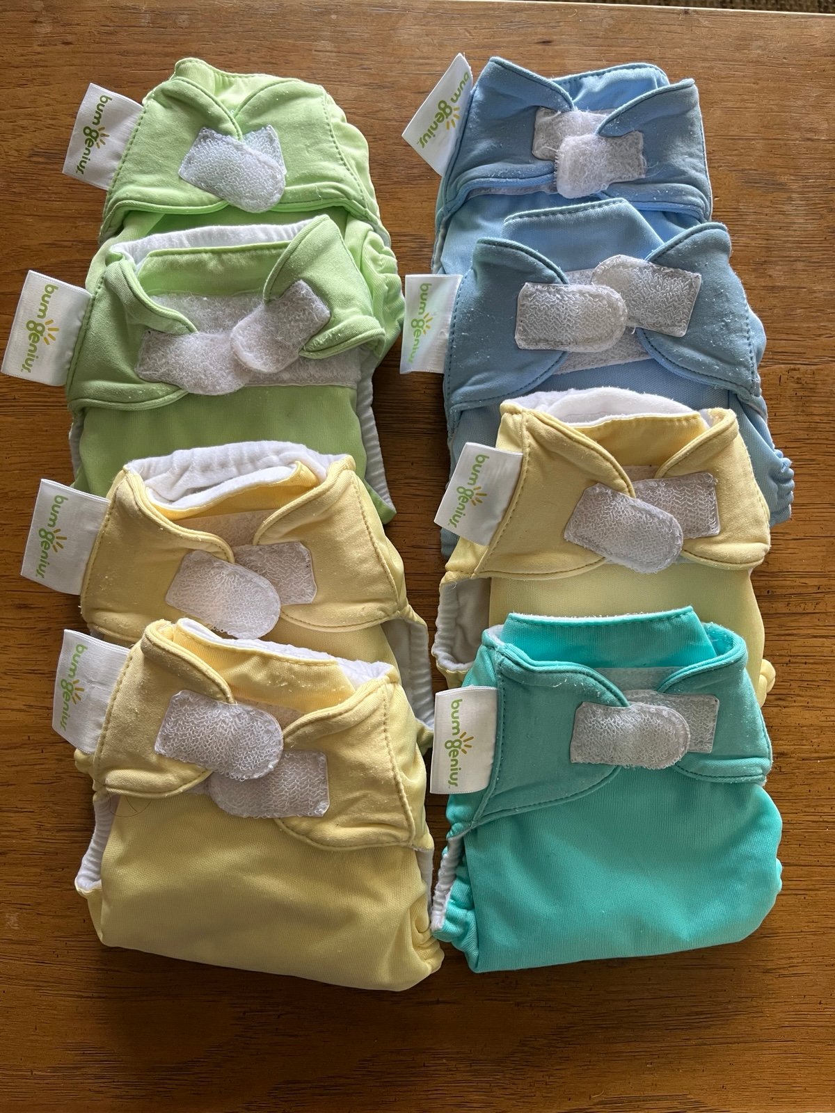 8 Bumgenius Littles 1.0 Cloth Diapers
