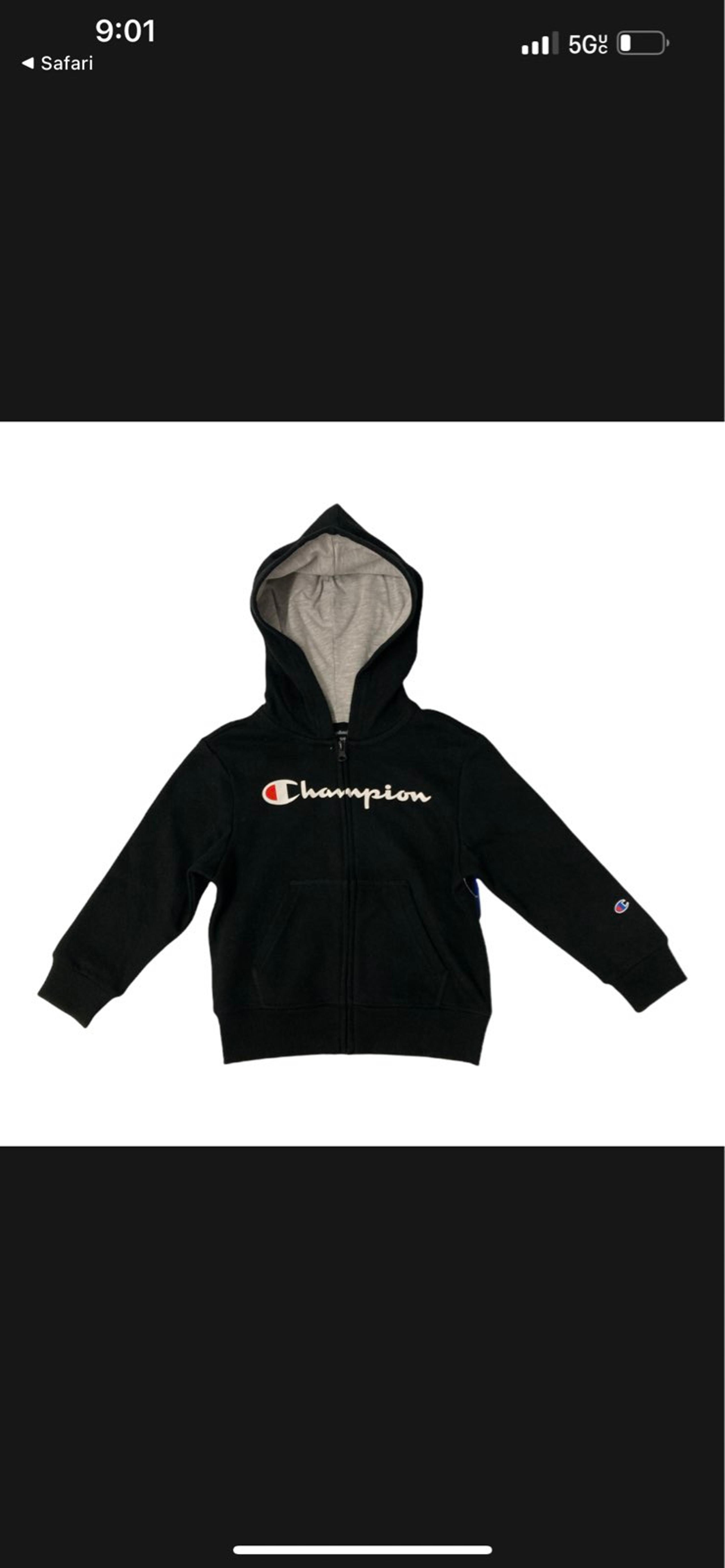 Champion Boy's Full Zip Logo Fleece Hoodie