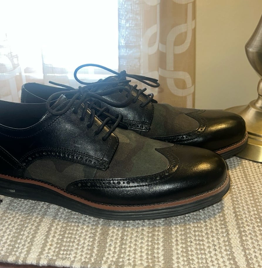 Cole Haan Men’s Camo Grand Shortwing Oxfords Size 10