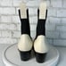 Everlane White Boots Western Off-White Chelsea Leather Black Mid Calf 10.5