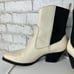 Everlane White Boots Western Off-White Chelsea Leather Black Mid Calf 10.5
