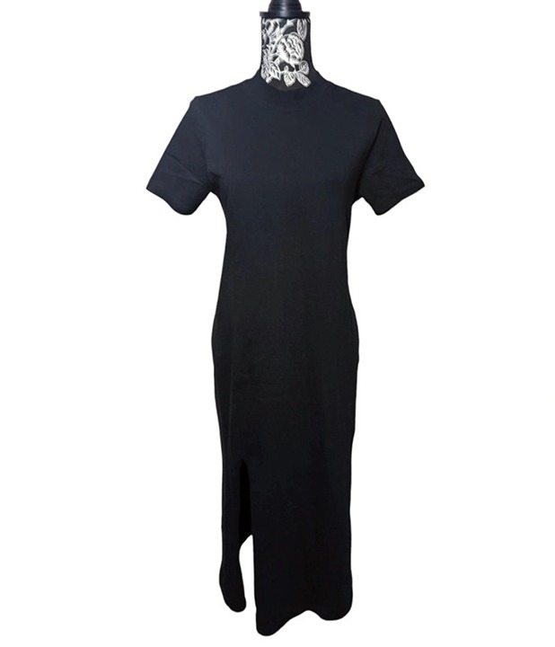 Black Midi T-shirt Dress