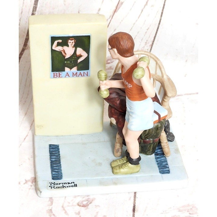The 12 Norman Rockwell Porcelain Series II Be A Man Vintage Figurine – Danbury
