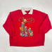 Vintage Teddy Bear Sweatshirt Collared Neck Whimsical Honey Bear Graphics XXL