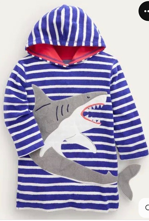 NWOT Mini Boden Appliqué Towelling Throw-on 6-7Y