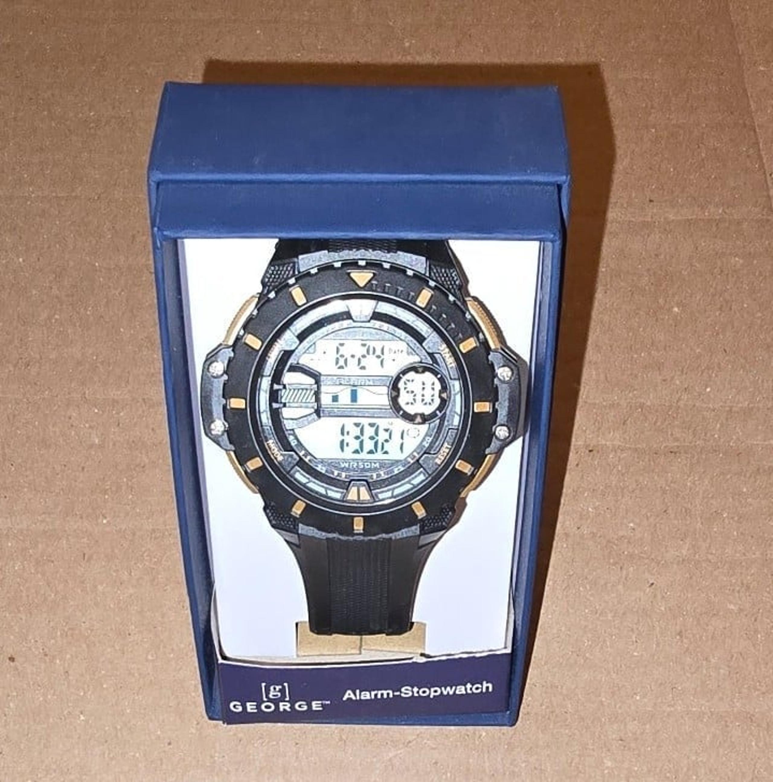 NWT Men's George Watch With Alarm-Stopwatch