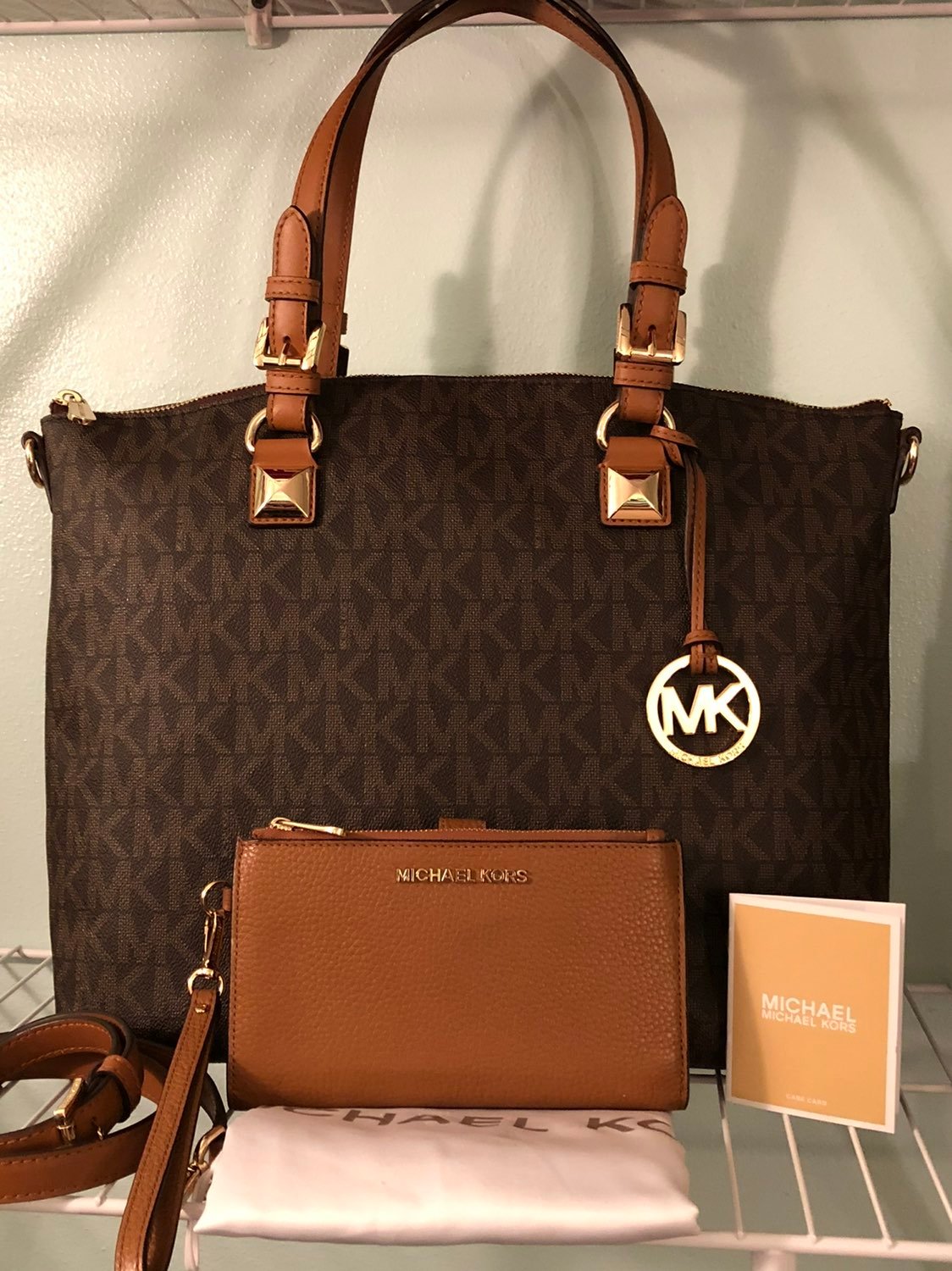 MK large multifunction satchel & wallet