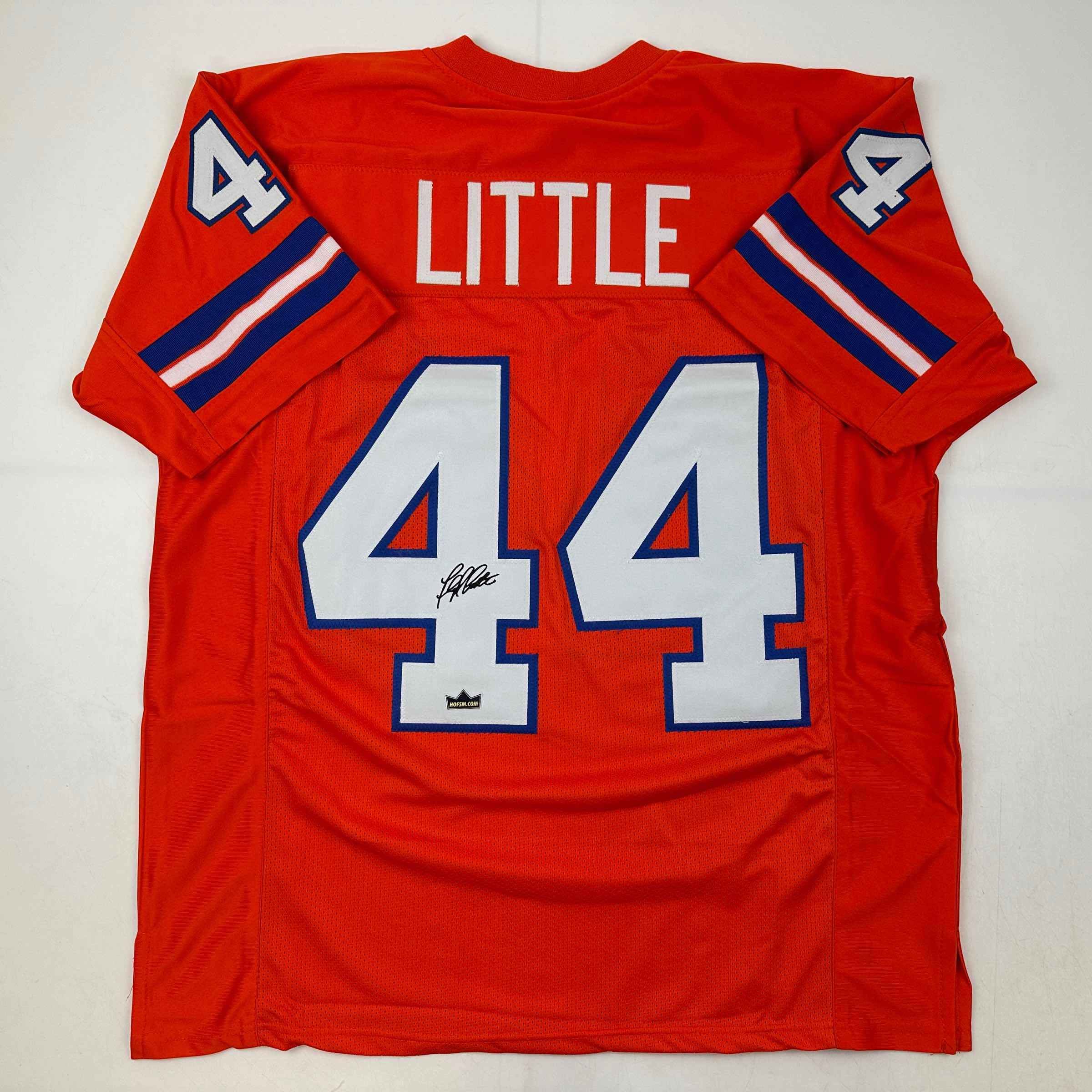 Facsimile Autographed Floyd Little Denver Orange Auto Jersey Size Men's XL