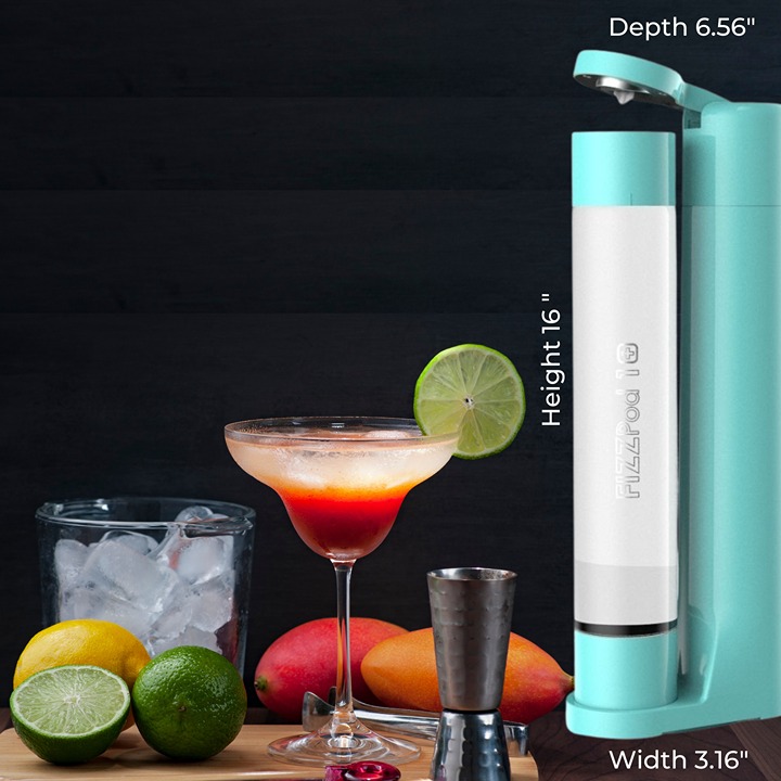 FIZZpod Soda Maker - Fizzy Drink Machine with 3 Bottles, 3 Caps, 1 Carbonator