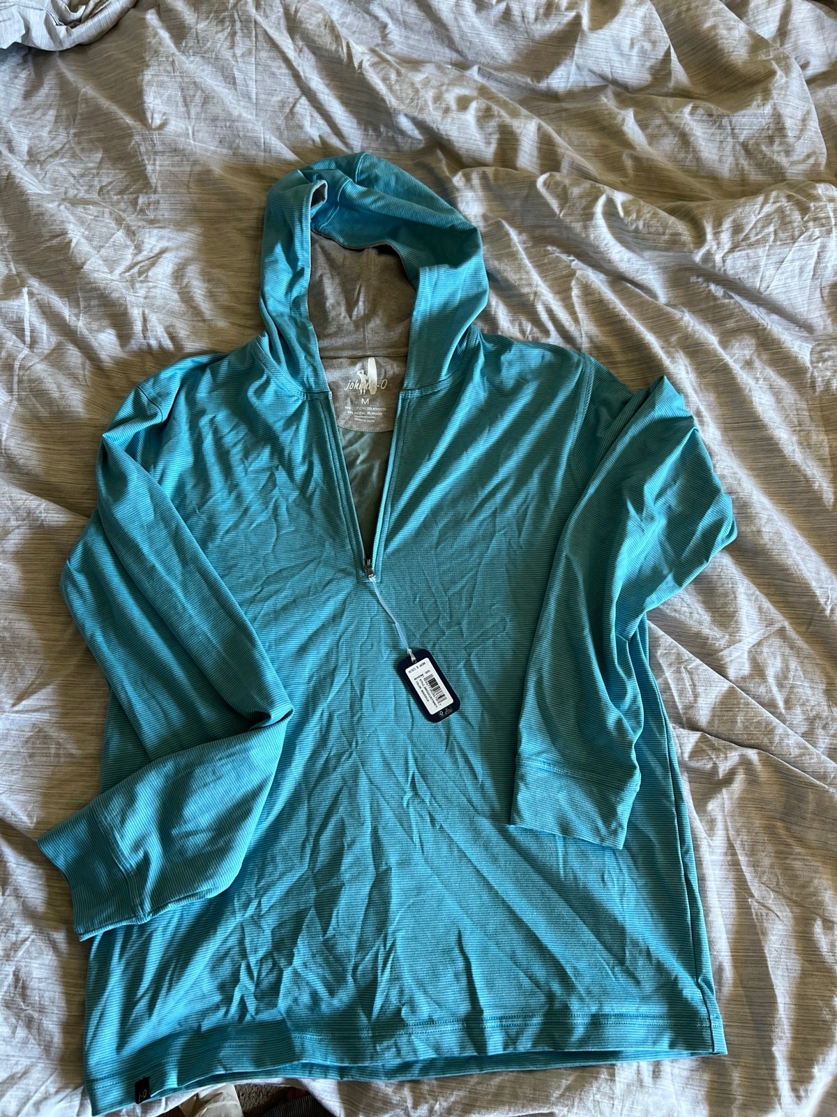 Johnnie-O Hoodie quarter zip NWT Sz M