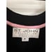 St. John Marie Gray Top Womens XS Cropped Knit Tank Shell Black Pink Scoop Neck