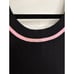 St. John Marie Gray Top Womens XS Cropped Knit Tank Shell Black Pink Scoop Neck