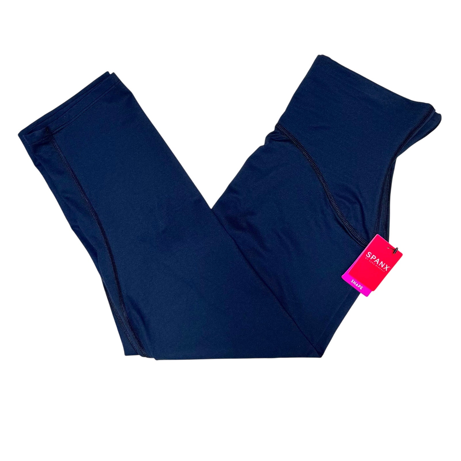 Spanx Navy Blue Compression Crop Leggings Womens XL NWT