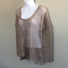 NWOT Free People Crocheted Linen Long Sl
