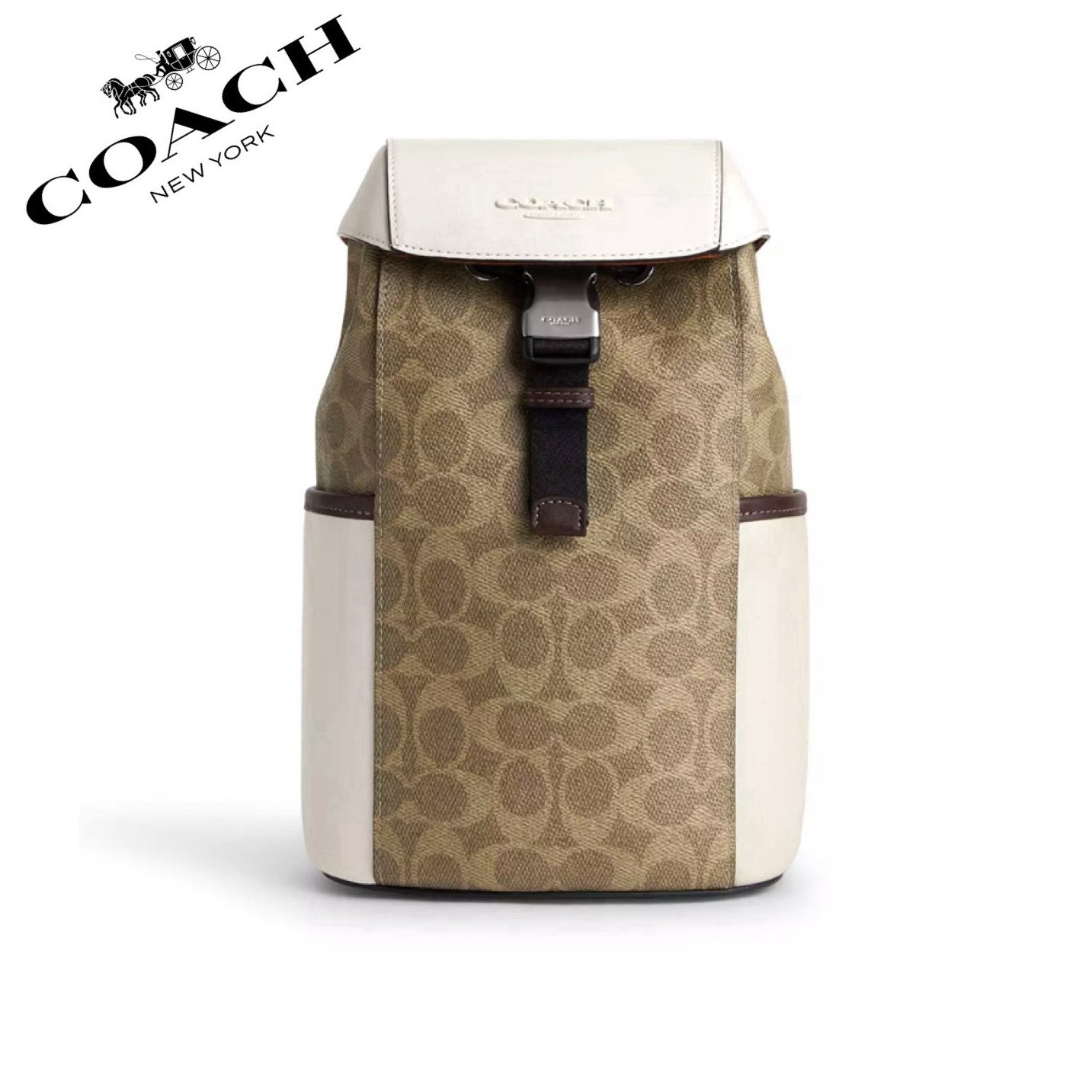 NWT COACH Racer Pack In Signature Colorblock