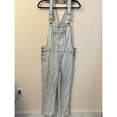 Judy Blue Striped Boyfriend Overalls Coveralls L