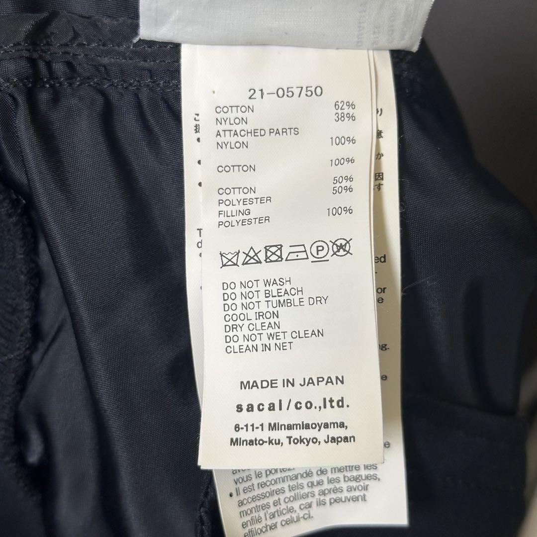 sacai 21AW Nylon Twill Mix Pullover Size 2