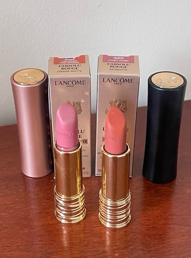 Lancome L’Absolu Rouge lipstick Hush Hush & Unleash the Drama