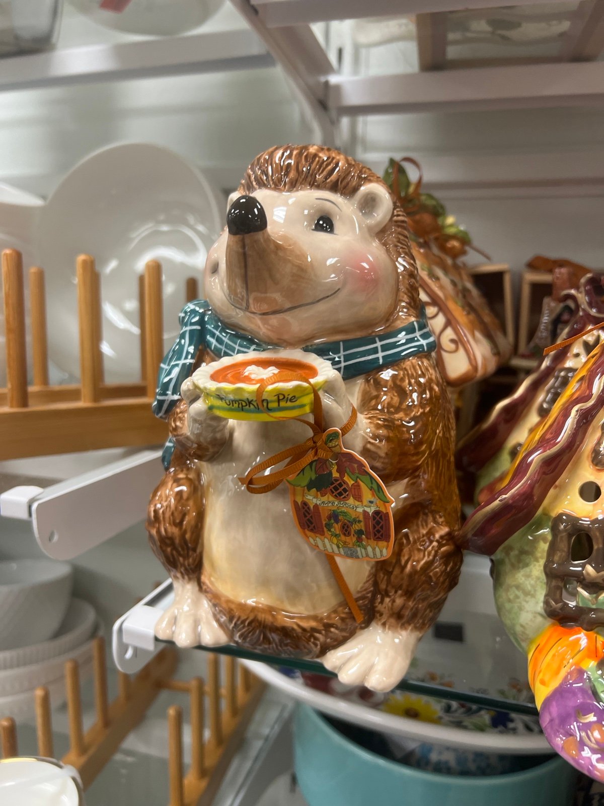 New! Blue Sky Clayworks Hedgehog w/ Pumpkin Pie