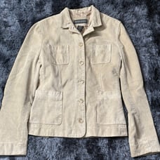Banana Republic Genuine Suede Leather Button Up Jacket Western Style Size M