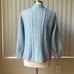 Blue Wool Handcrafted V neck button down Cardigan sweater SZ: M