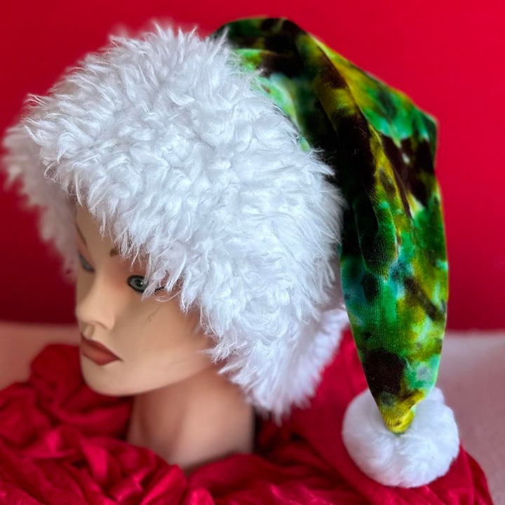 Handcrafted Tie-Dye Santa Hat