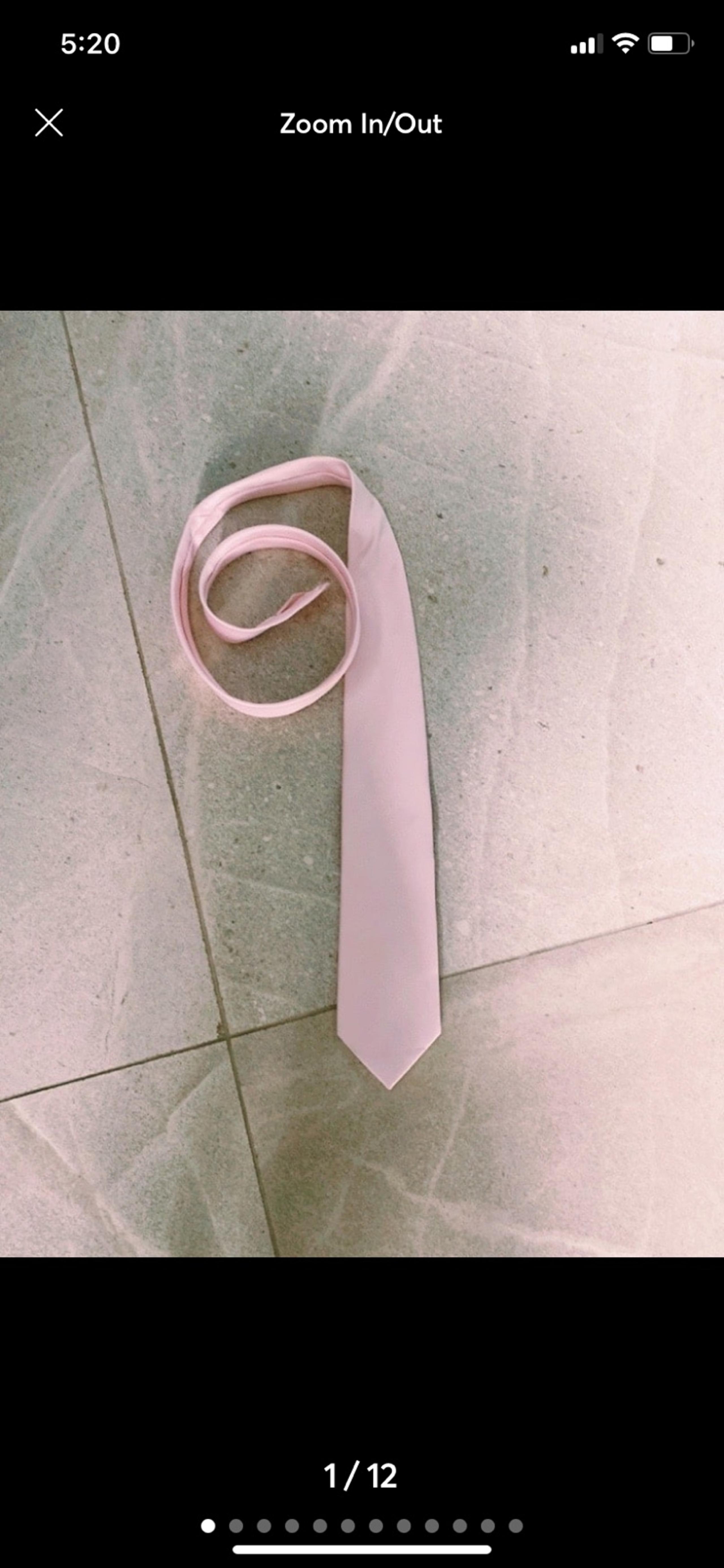 Vesuvio Napoli Italian light pink necktie tie satin silk wedding holiday ties