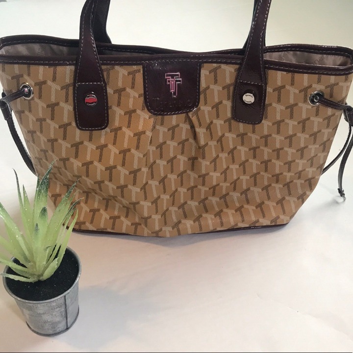 Tignanello Monogram T Beige/Brown Bag