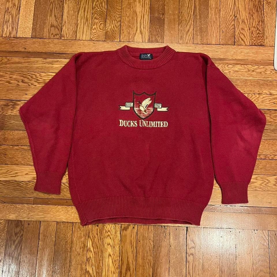 Vintage Embroidered Ducks Unlimited Sweater